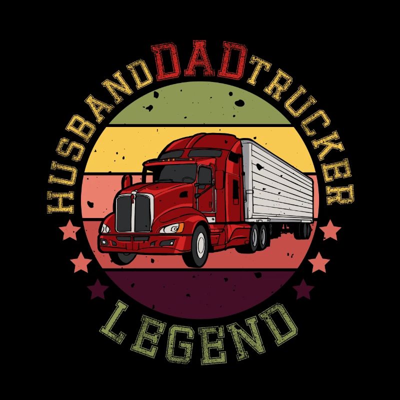 HUSBAND DAD TRUCKER LEGEND