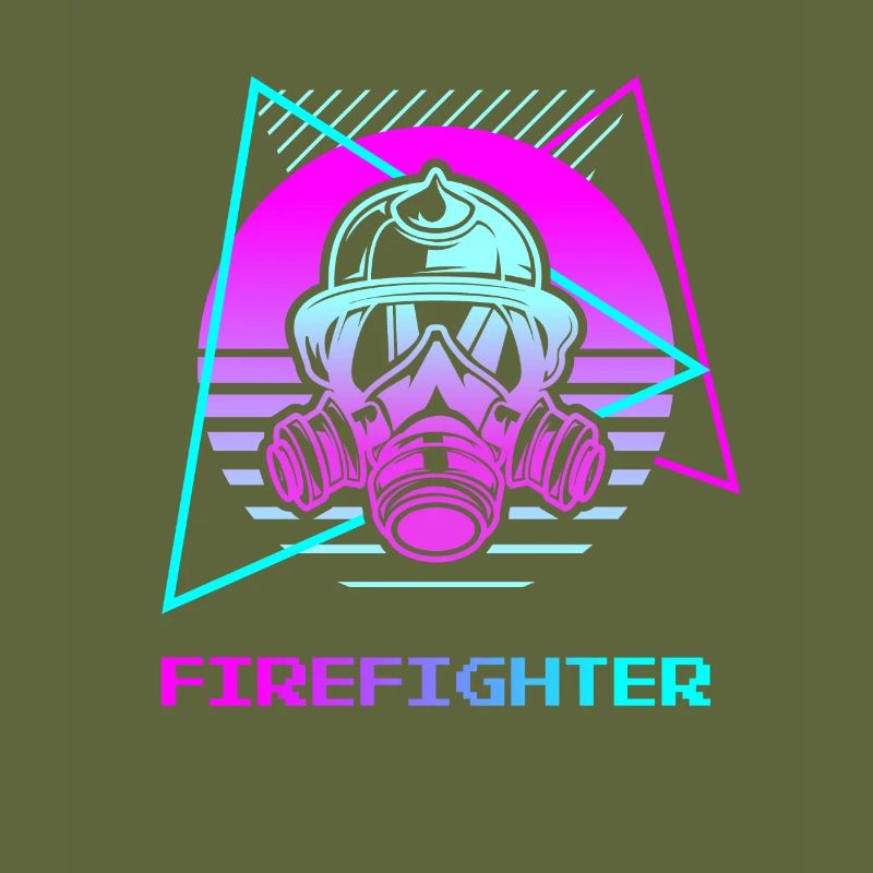 Retro Firefighter Firefighting