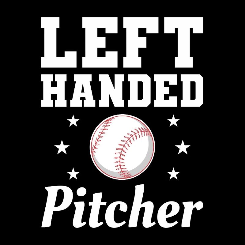 Linkshänder Pitcher Lustiger Lefty Baseballspieler