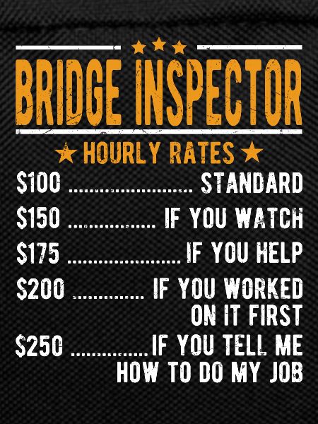 Bridge inspector hourly wage