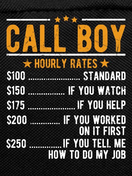 Call Boy hourly wage