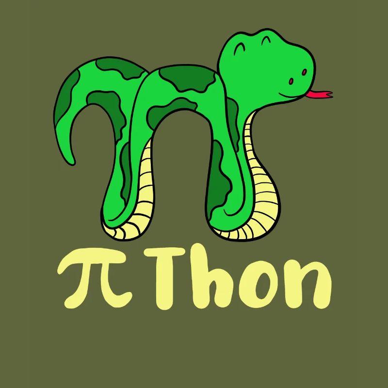 Drôle serpent pi jour math python science blague