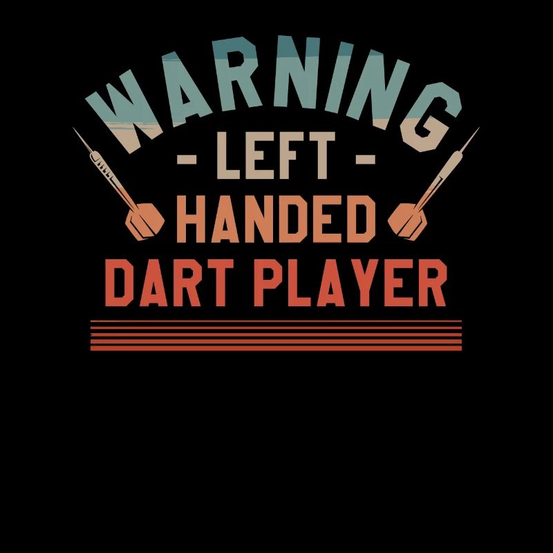 Warnung Linkshänder Dart Spieler Lefty Darts