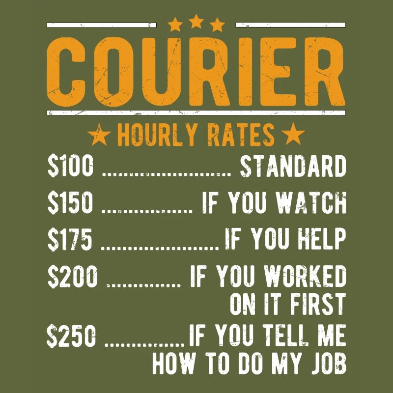 Courier hourly wage