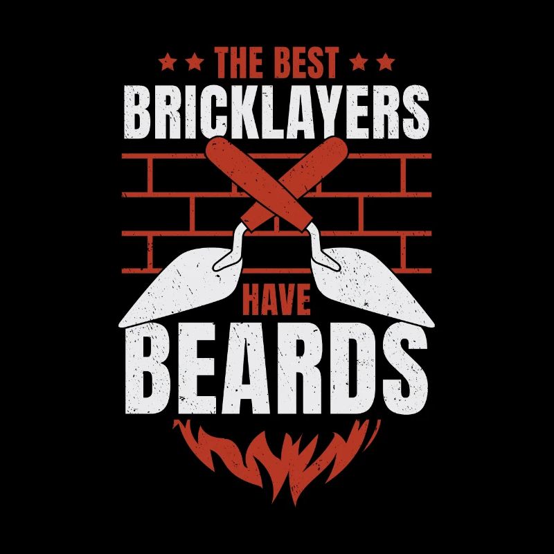 Bearded Bricklayer Brick Mason Beard Gift