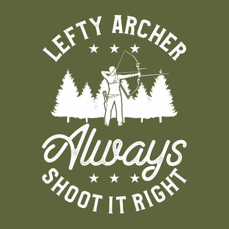 Lefty Archer Schießen Sie immer rechts Bogenschützen