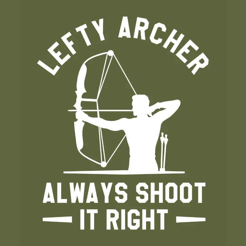 Lefty Archer Schießen Sie immer rechts Bogenschützen