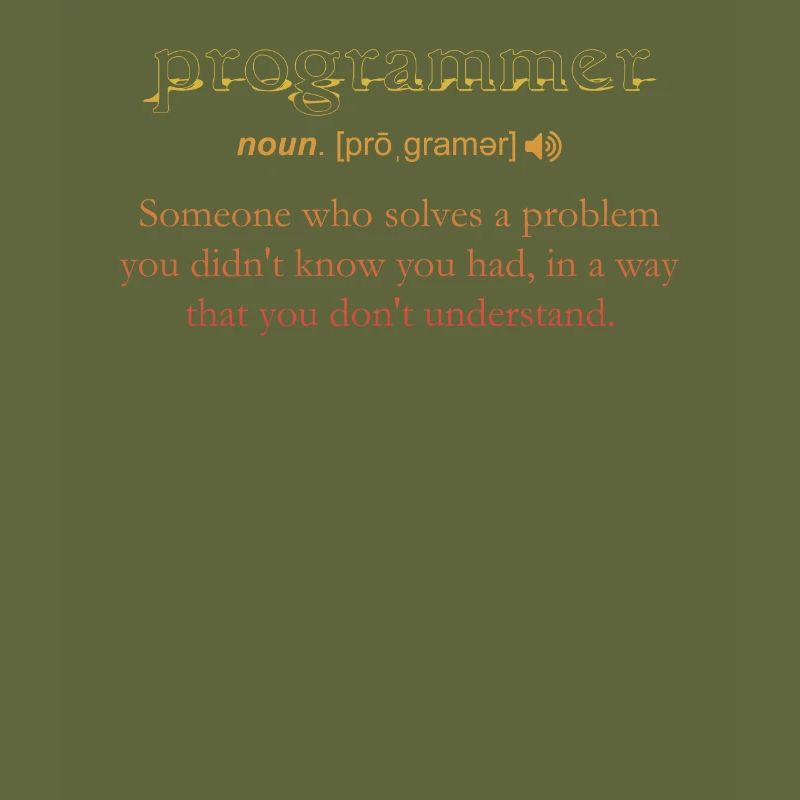 Programmer Funny Definition Coding Humor Vintage