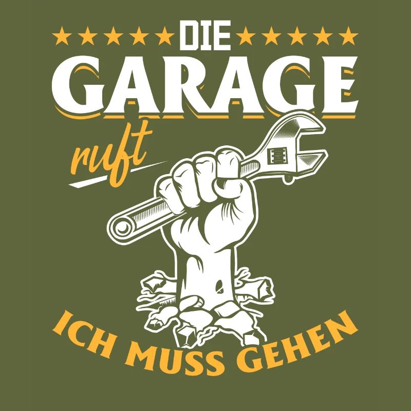 Garage ruft KFZ Mechaniker Oldtimer Bastler Tuning
