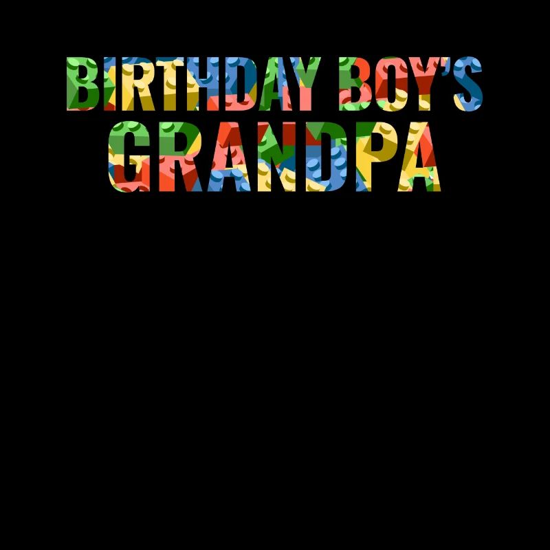 Birthday boy Grandpa building blocks