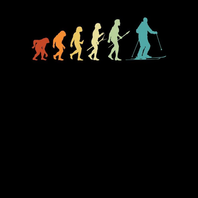 Ski Evolution Skifahrer Geschenk Wintersport