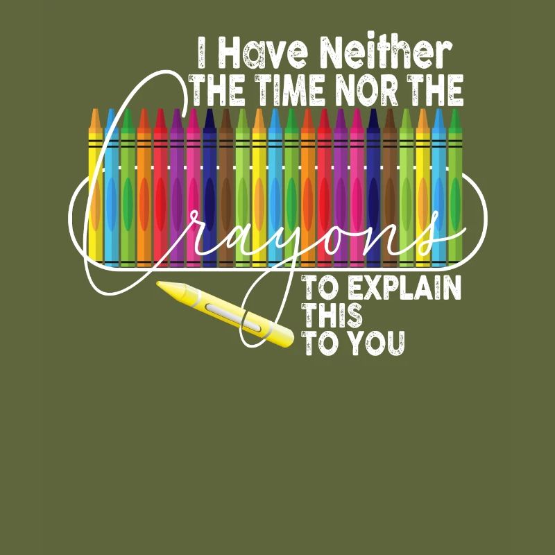Ich habe nicht die Zeit oder die Buntstifte