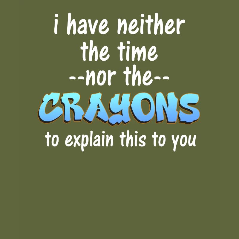 Ich habe nicht die Zeit oder die Buntstifte