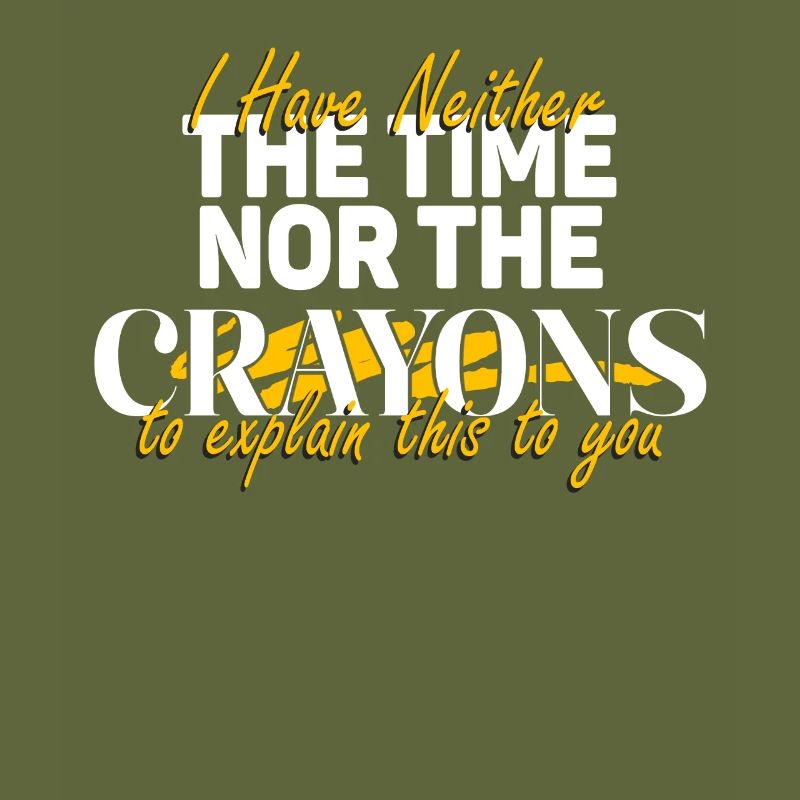 Ich habe nicht die Zeit oder die Buntstifte