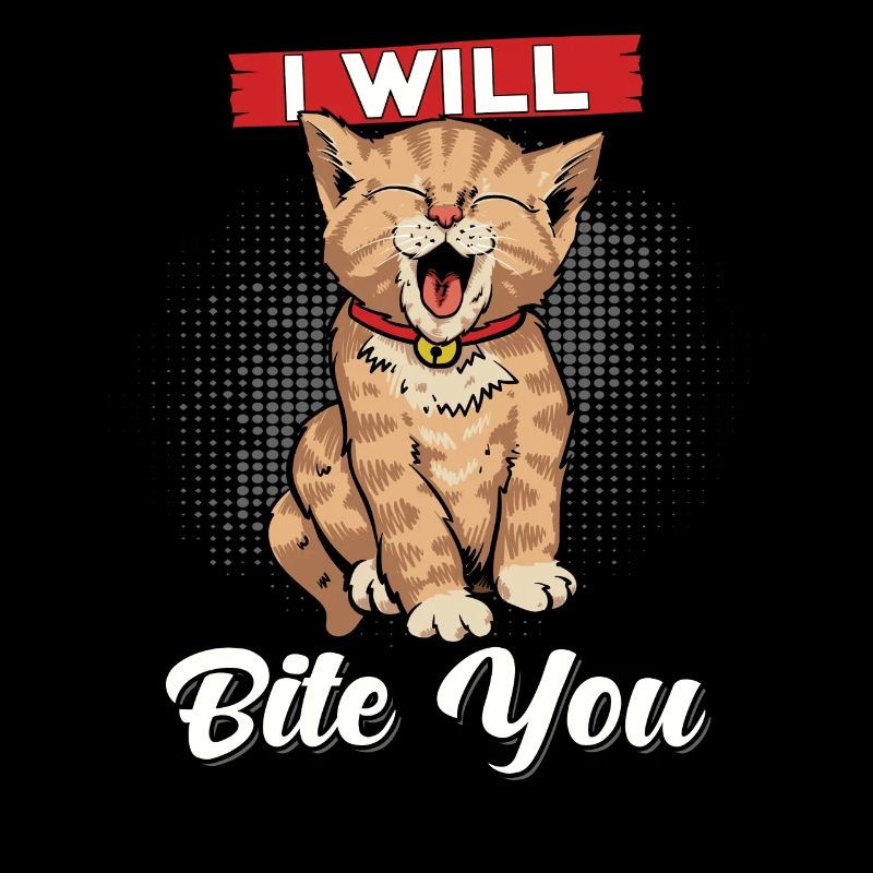 Katze Ich will dich beißen
