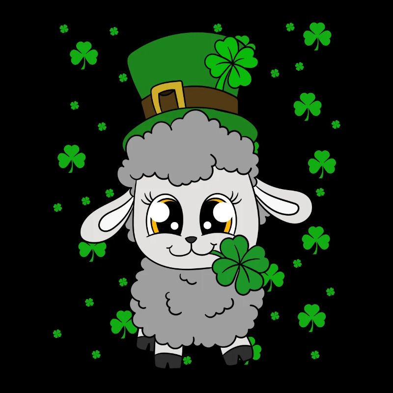 Sheep Shamrocks Saint Patrick's Day