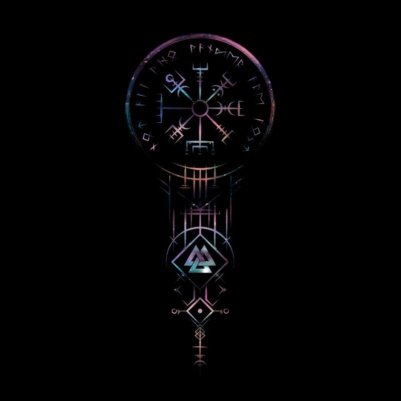 Keltischer Vikinger Vegvisir Kompass Wikinger