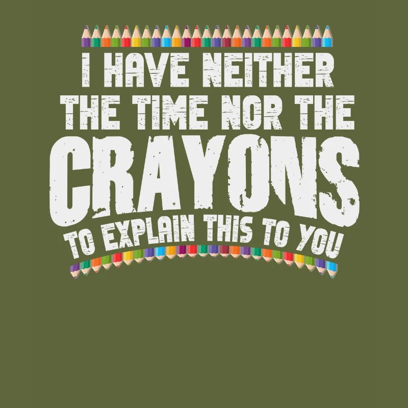 Ich habe nicht die Zeit oder die Buntstifte