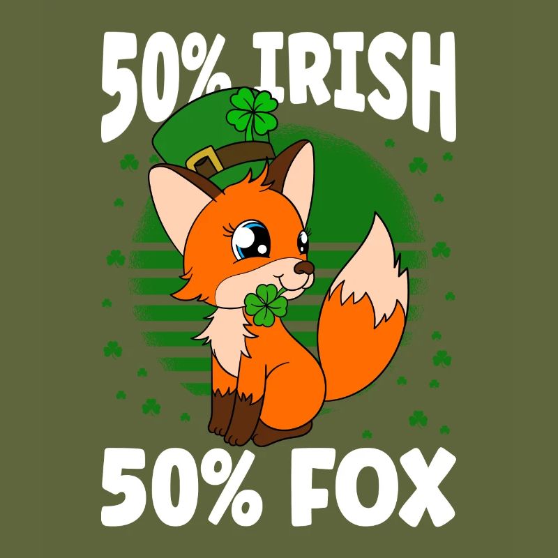Mignon trèfle renard Saint-Patrick