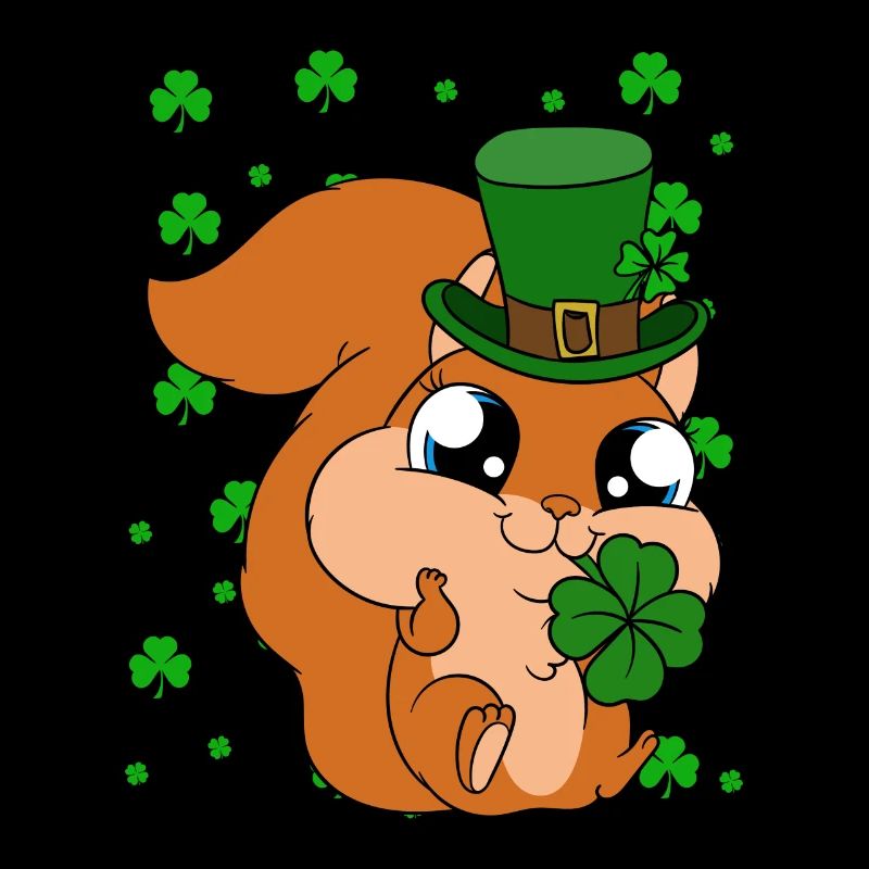 Squirrel Clover St. Patrick's Day