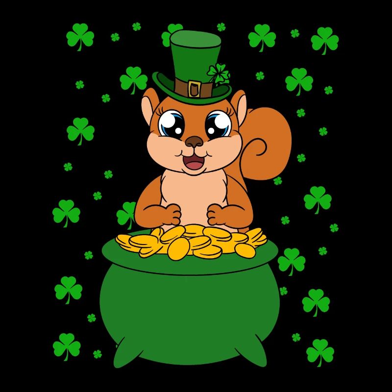 Écureuil Clover Saint-Patrick