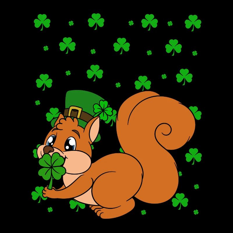 Squirrel Clover St. Patrick's Day
