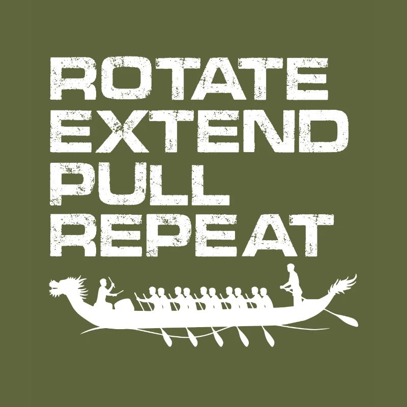 rotate extend pull repeat Design for a dragon boat
