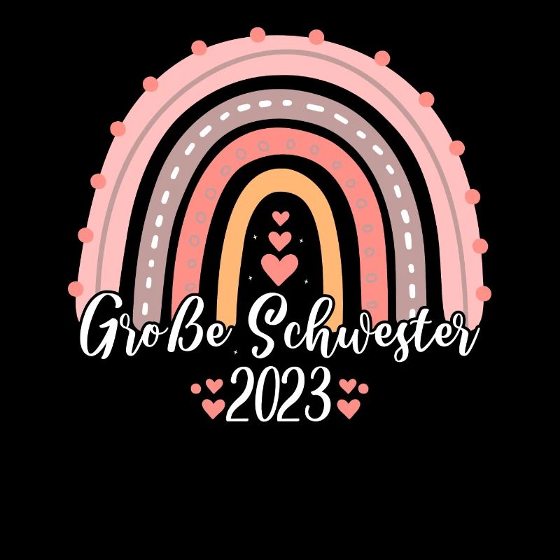Große Schwester 2023 Boho Regenbogen Mädchen