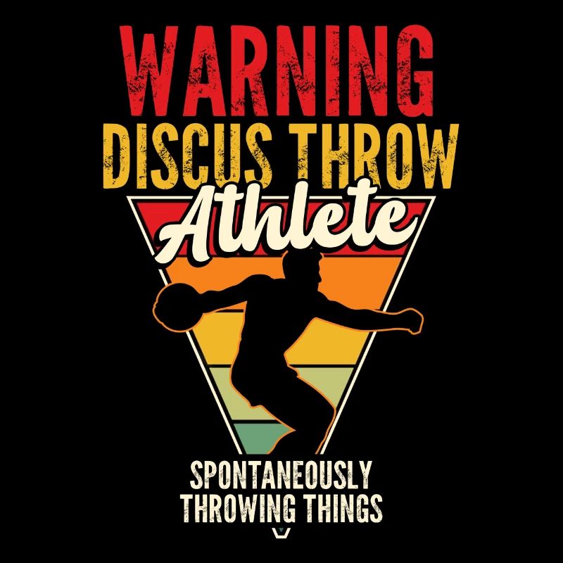 Warning Discus Throw Athlete