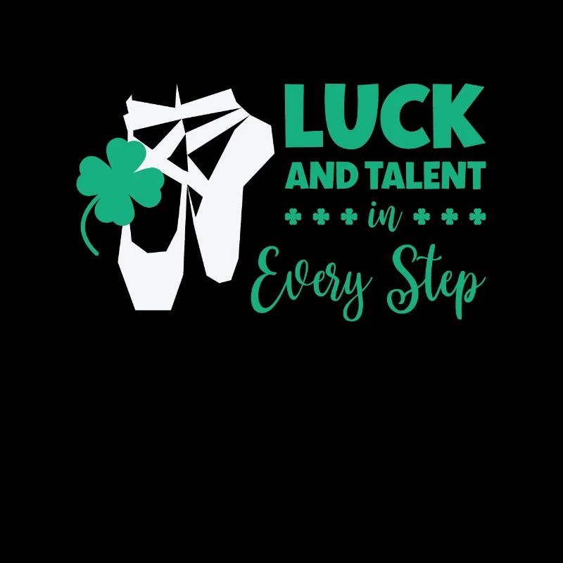 St. Patrick's Day Ballet Dancer Shamrock Clover