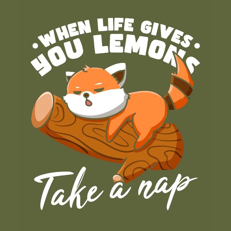 Funny Sleeping Red Panda