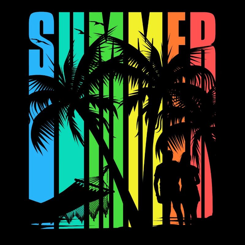 SUMMER Theme colourful Beach
