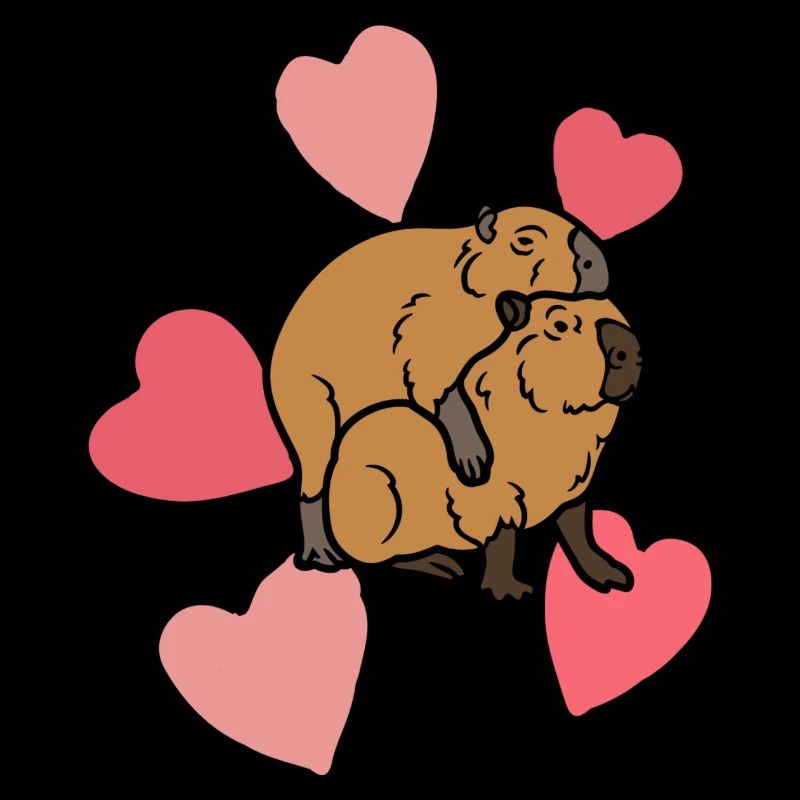 Capybara in love