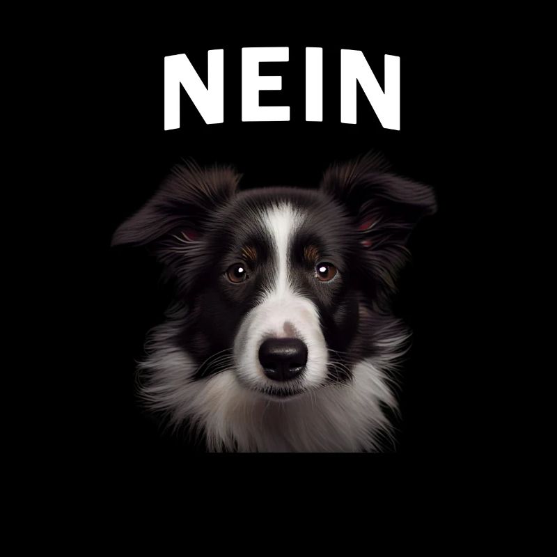 Statement Border Collie, Nö Fun, Einfach Nö, Nein