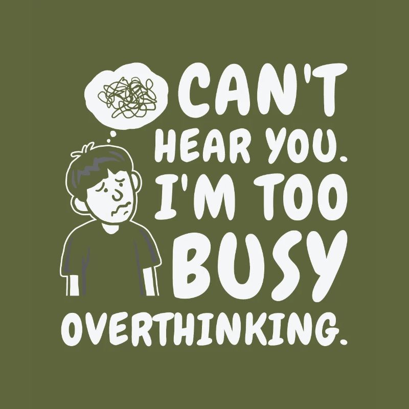Suranalyse du dessin au trait Dessin Overthinker