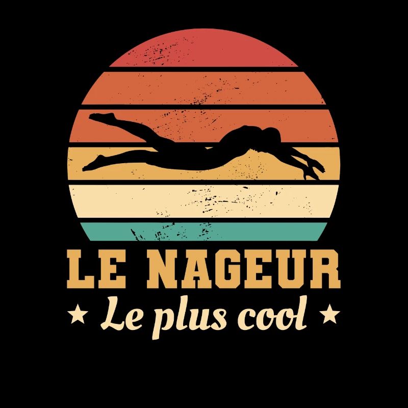 Retro Le Nageur Le Plus Cool Natation