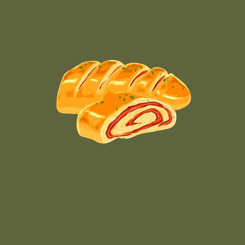 Dessin d’une pizza Stromboli