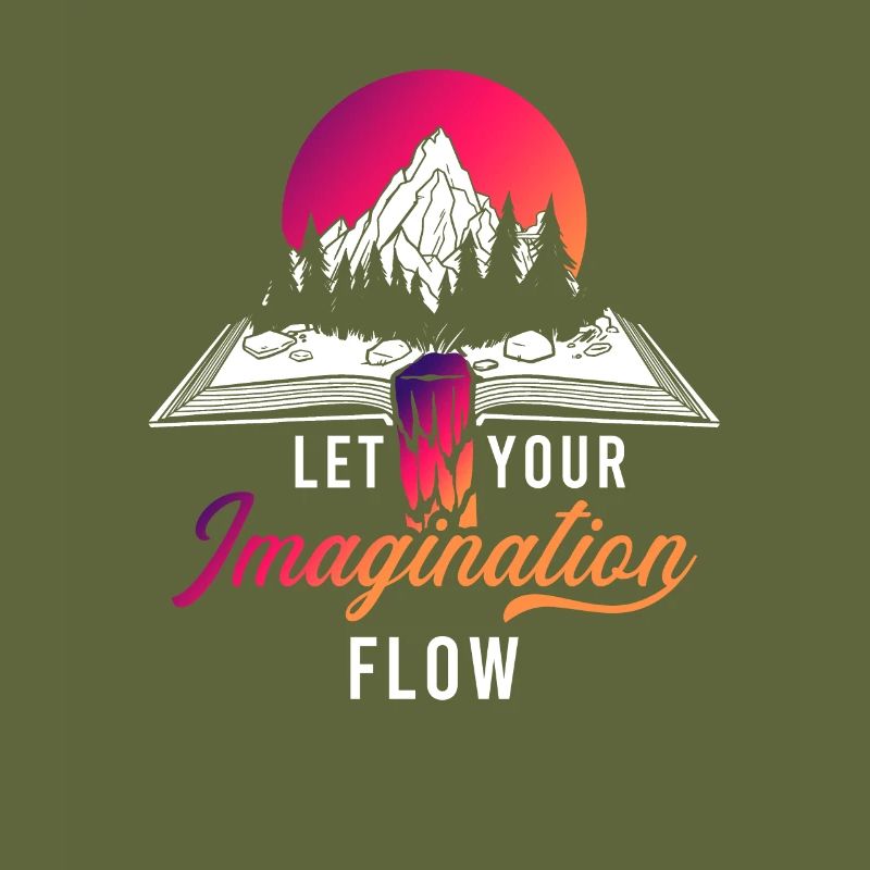 Space River Mountain Imagination