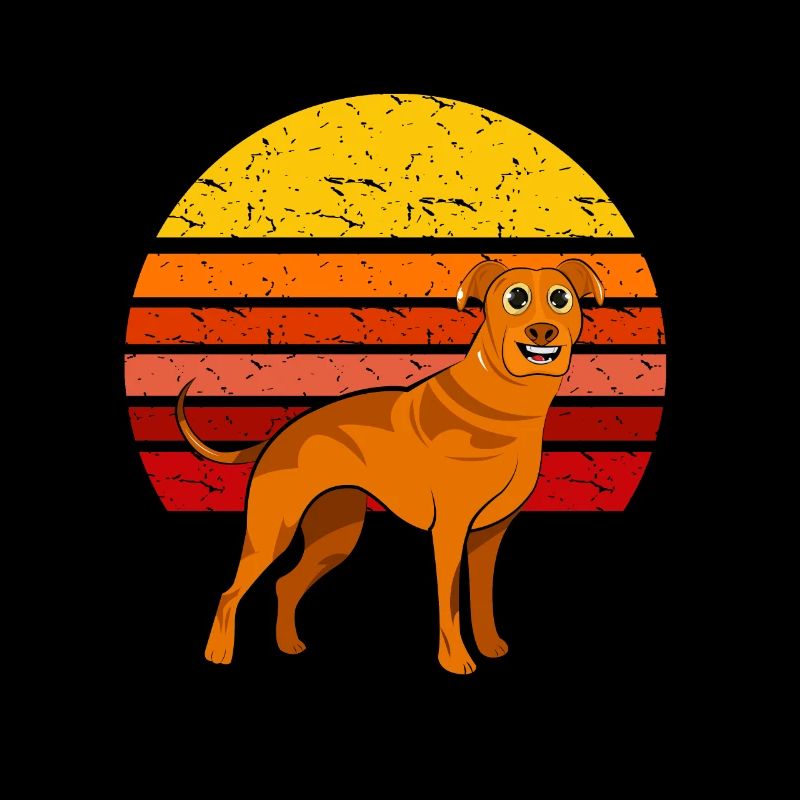 Rhodesian Ridgeback Dog Retro
