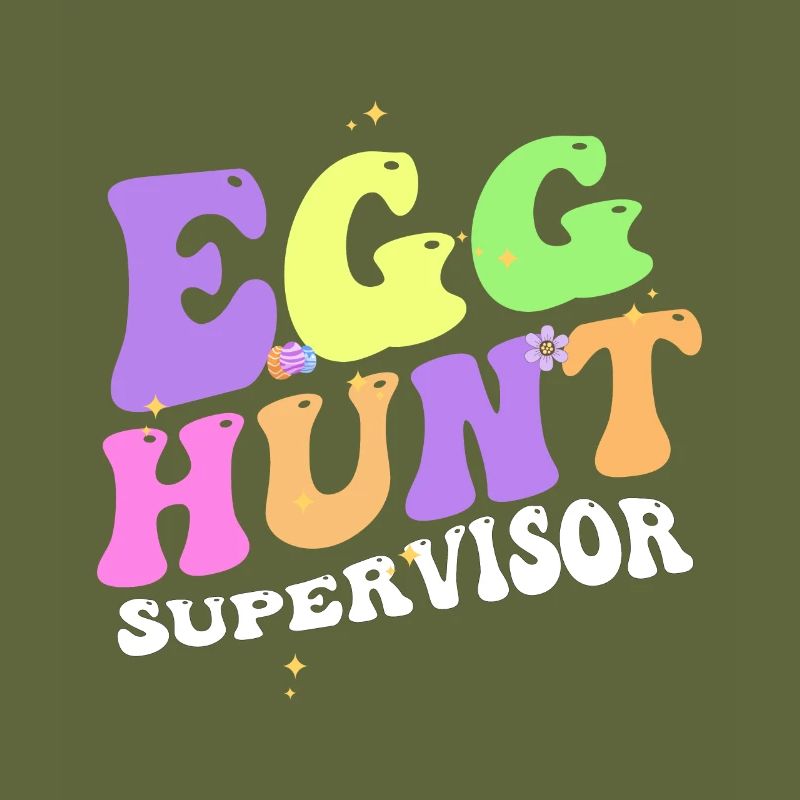 Egg Hunt Supervisor Funny Easter