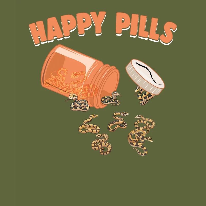 Pilules heureuses Serpents Drôle de balle Python Amants Humour