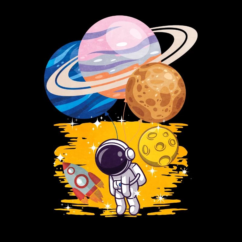 Astronaut Uranus Mercury Saturn Balloons