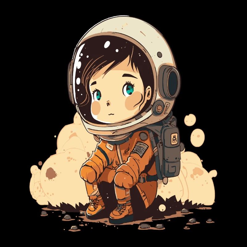 Cute and cute astronauts illustration