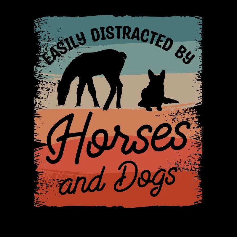 Facilement distrait par les chevaux et les chiens Chien de cheval