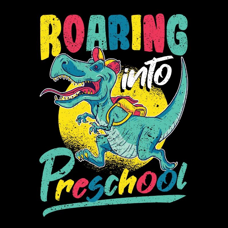 Roaring Into Preschool Dinosaur T Rex Back