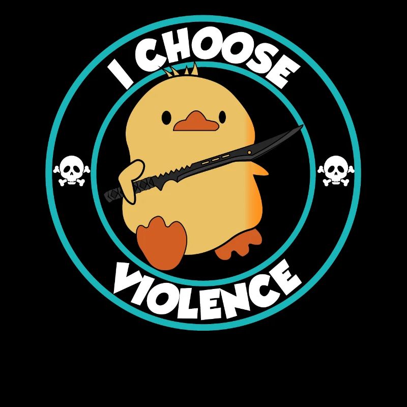 Je choisis la violence - drôle de canard avec épée