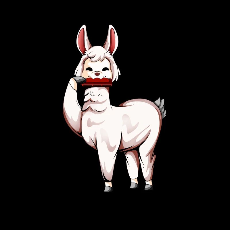 Lama plays harmonica