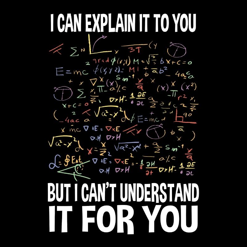 I can explain it to you but I can't understand it