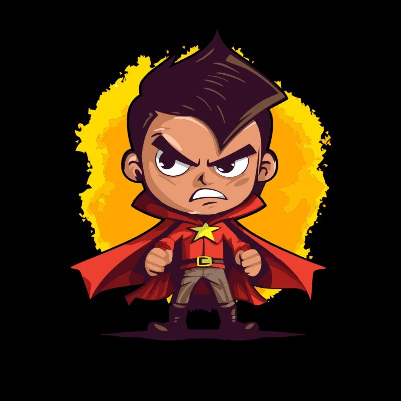 Superhero Kid Illustration & Action Graphics