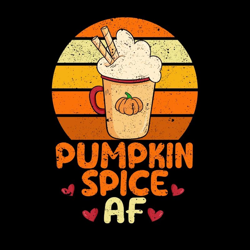Pumpkin Spice AF Retro Herbst Herbst Kaffee Thanks